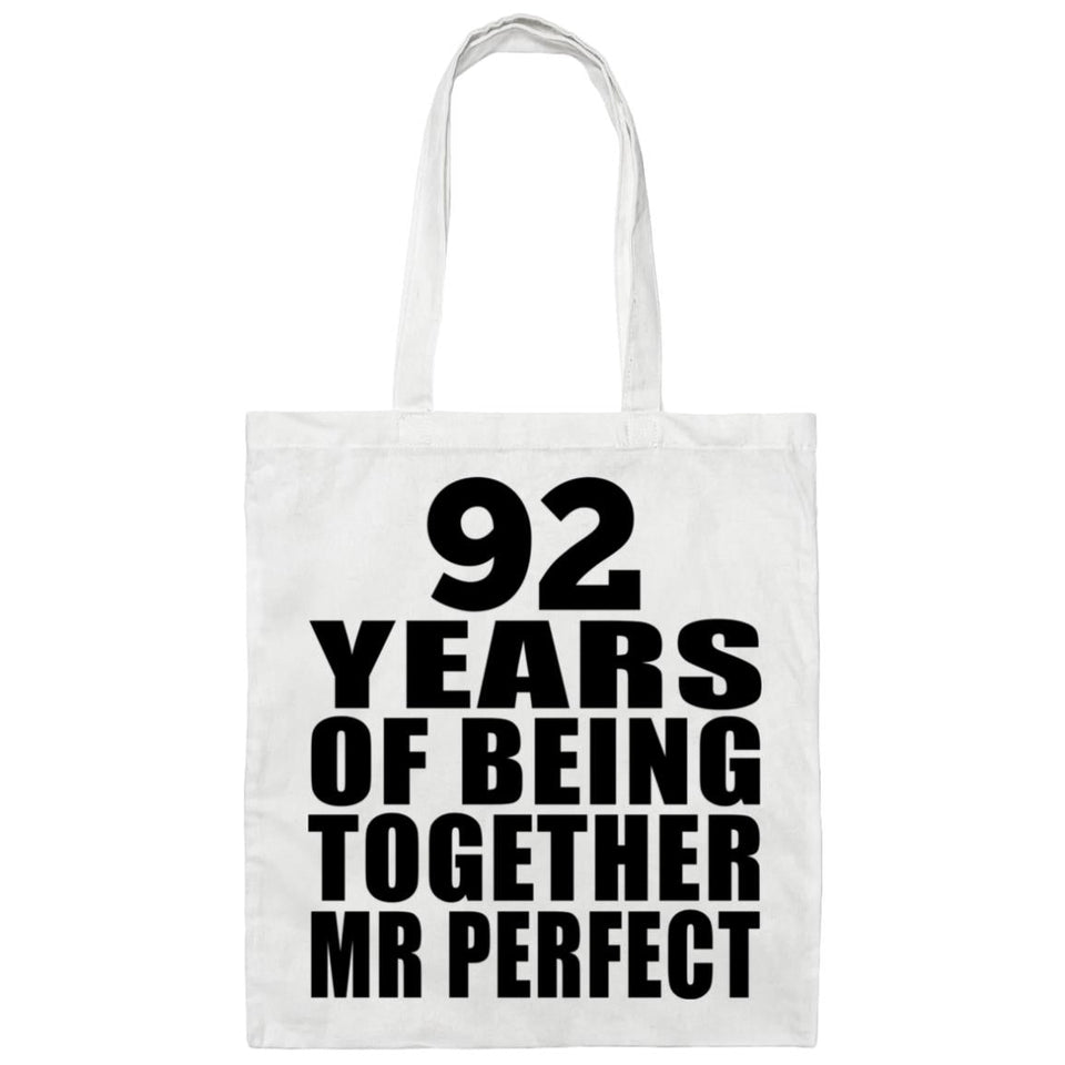 92nd Anniversary 92 Years Of Being Mr Perfect - Tote Bag White