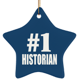 Number One #1 Historian - Star Ornament