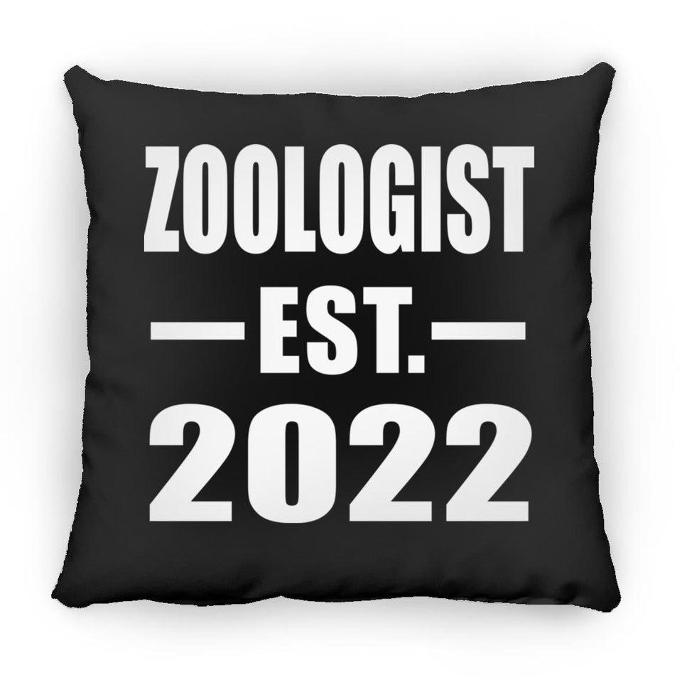 Zoologist Established EST. 2022 - Throw Pillow Black