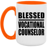 Blessed Vocational Counselor - 15oz Accent Mug Orange