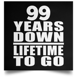 99th Anniversary 99 Years Down Lifetime To Go - Poster Square