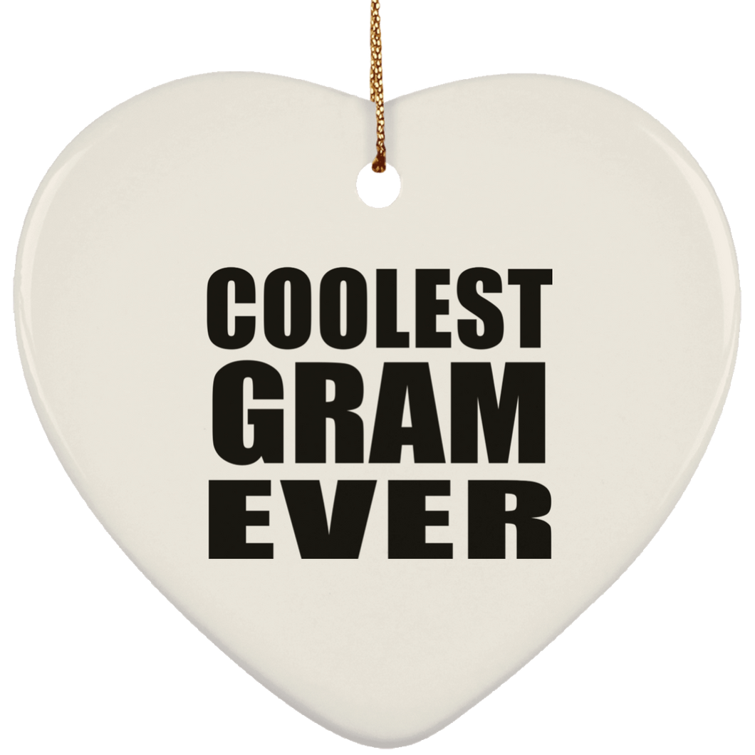 Coolest Gram Ever - Heart Ornament