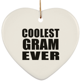 Coolest Gram Ever - Heart Ornament