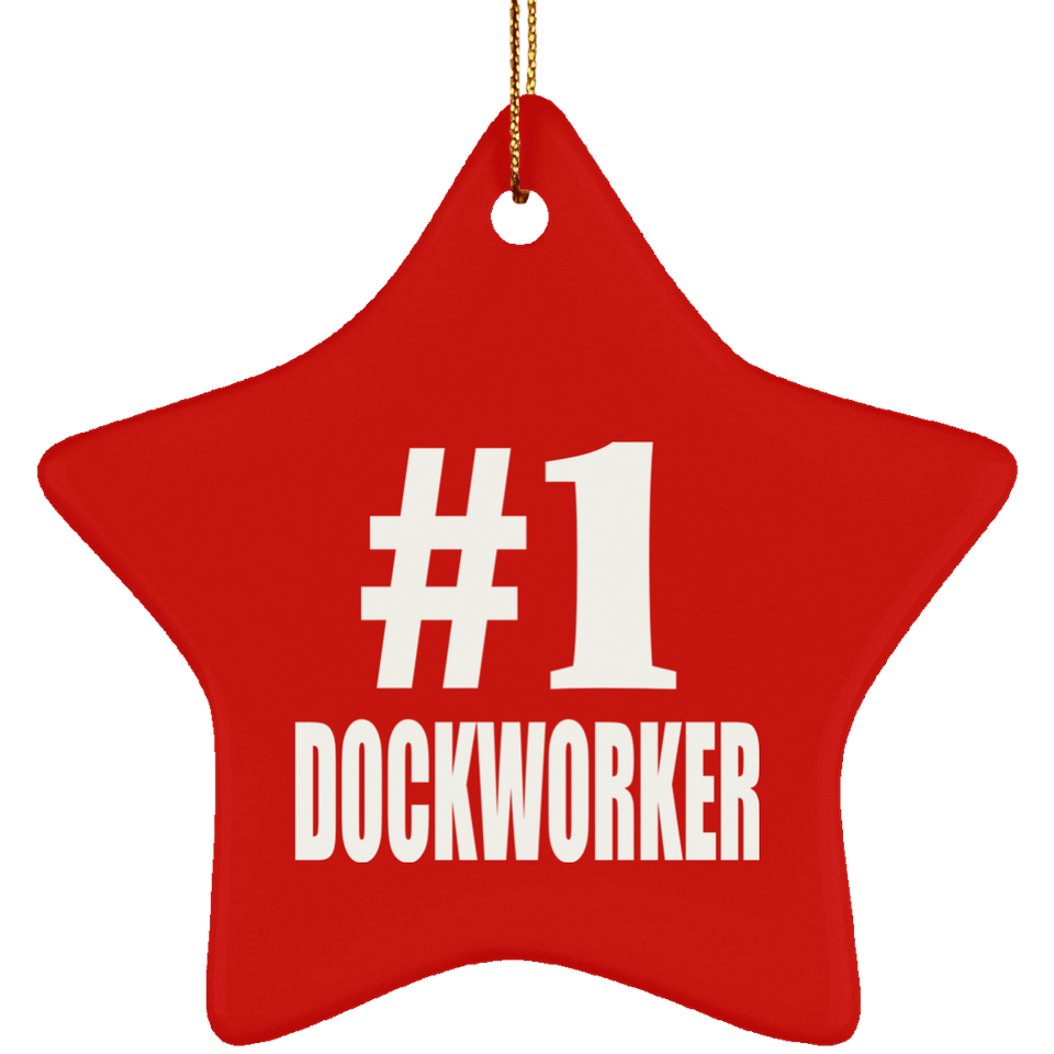 Number One #1 Dockworker - Star Ornament