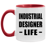 Industrial Designer Life - 11oz Accent Mug Red
