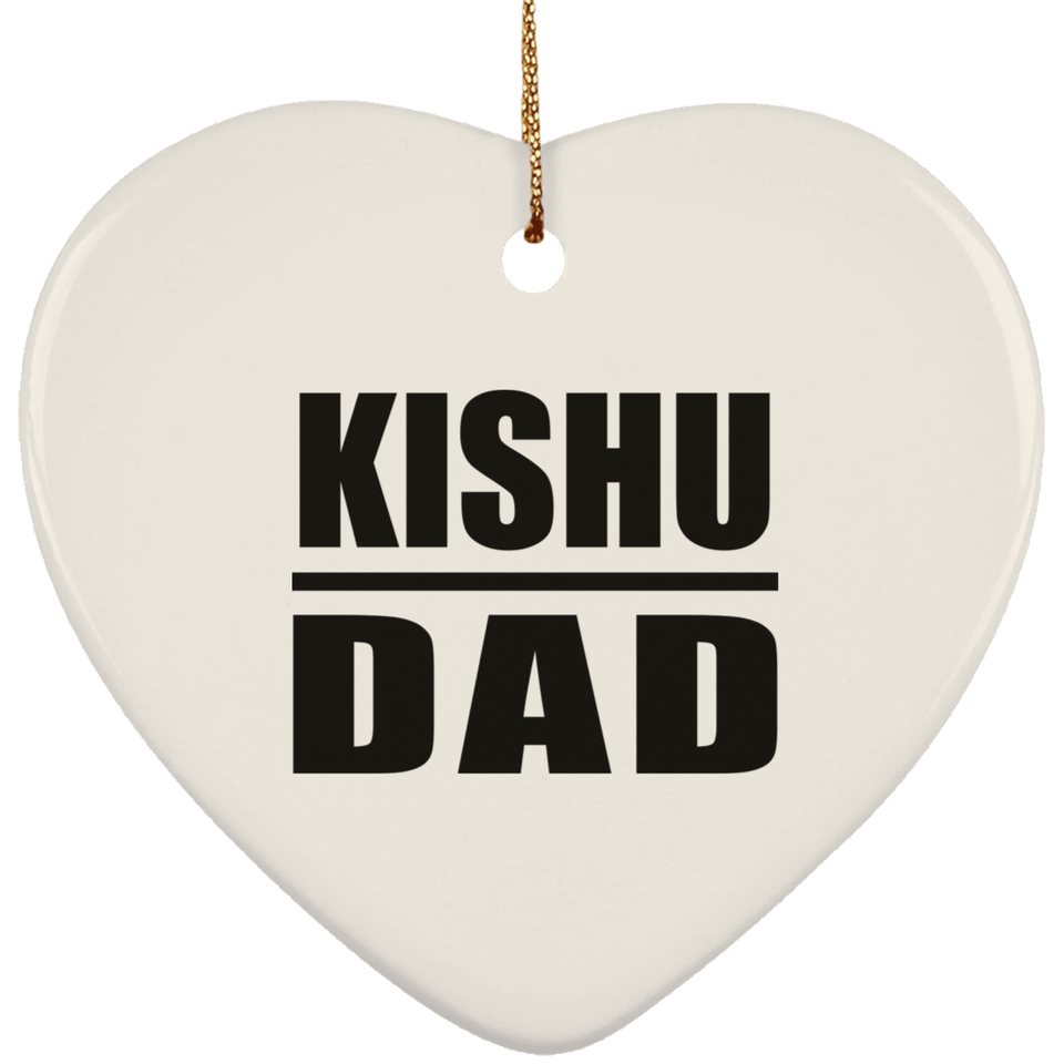 Kishu Dad - Heart Ornament