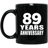 89th Anniversary 89 Years - 11 Oz Coffee Mug Black
