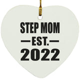 Step Mom Established EST. 2022 - Heart Ornament