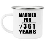 19th Anniversary Married For Square Root of 361 Years - 12oz Camping Mug