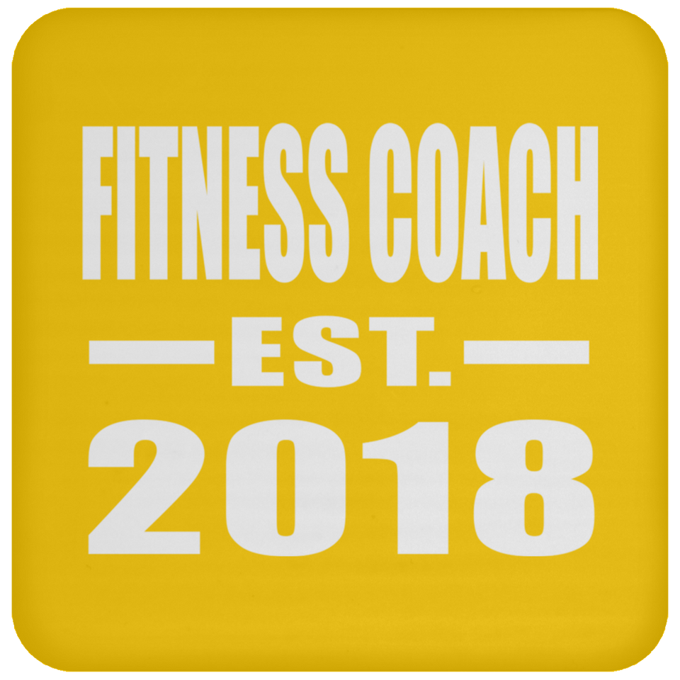 Fitness Coach Established EST. 2018 - Drink Coaster