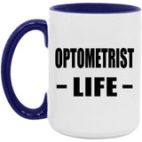 Optometrist Life - 15oz Accent Mug Purple