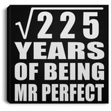 15th Anniversary Square Root of 225 Years of Mr Perfect - Canvas Square