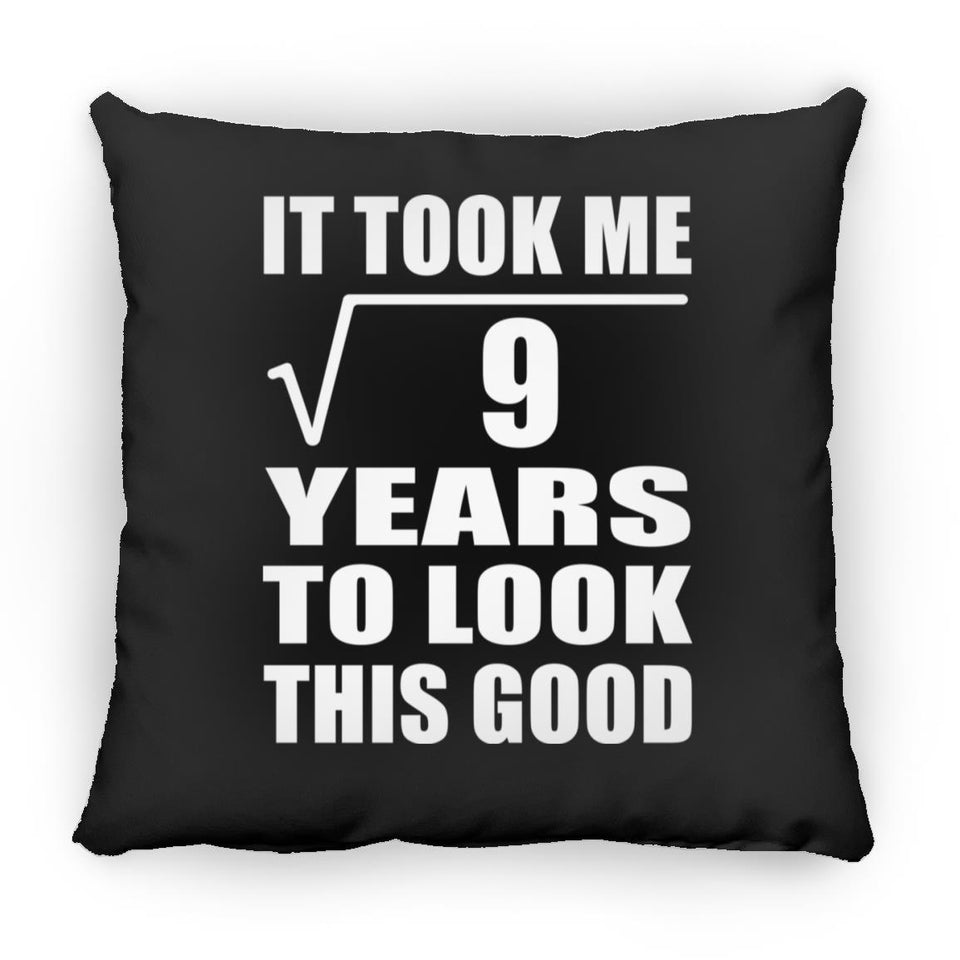 3rd Birthday Took Square Root of 9 Years To Look Good - Throw Pillow Black