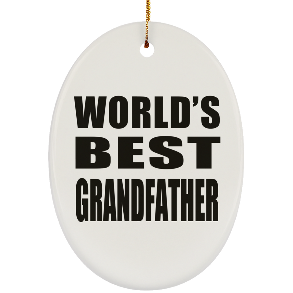 World's Best Grandfather - Oval Ornament