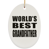 World's Best Grandfather - Oval Ornament