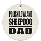 Polish Lowland Sheepdog Dad - Circle Ornament