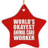 World's Okayest Animal Care Worker - Star Ornament