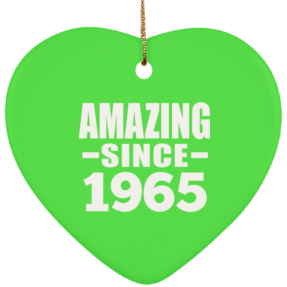 59th Birthday Amazing Since 1965 - Heart Ornament