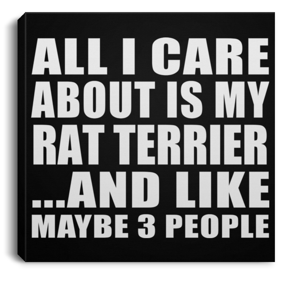 All I Care About Is My Rat Terrier - Canvas Square