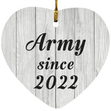 Army Since 2022 - Heart Ornament F
