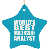 World's Best Market Research Analyst - Star Ornament
