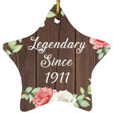 113th Birthday Legendary Since 1911 - Star Ornament A