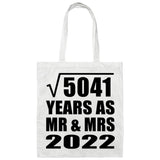 71st Anniversary Square Root of 5041 Years As Mr & Mrs 2022 - Tote Bag White