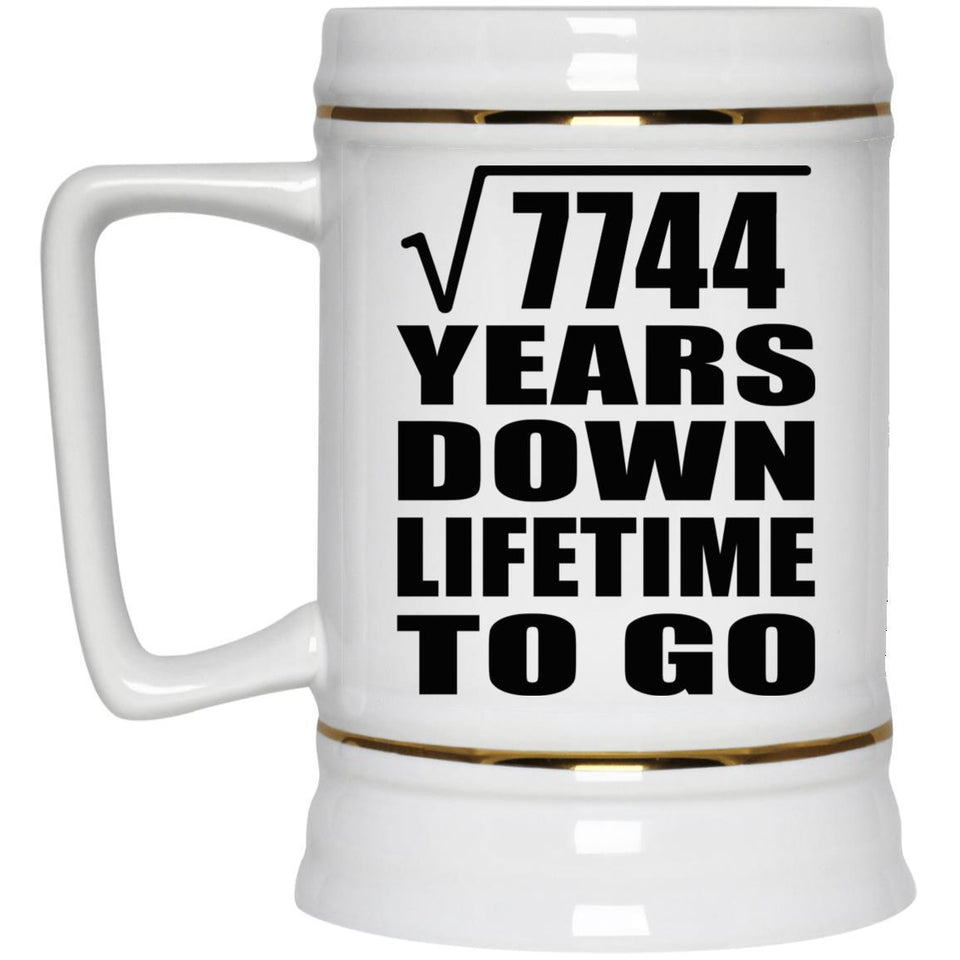 88th Anniversary Square Root of 7744 Years Lifetime To Go - Beer Stein