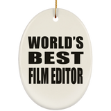 World's Best Film Editor - Oval Ornament