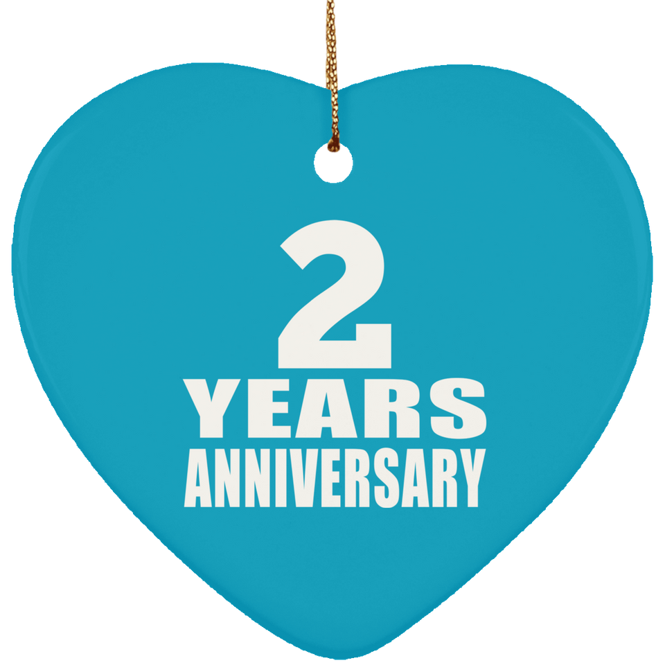 2nd Anniversary 2 Years - Heart Ornament