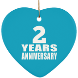 2nd Anniversary 2 Years - Heart Ornament