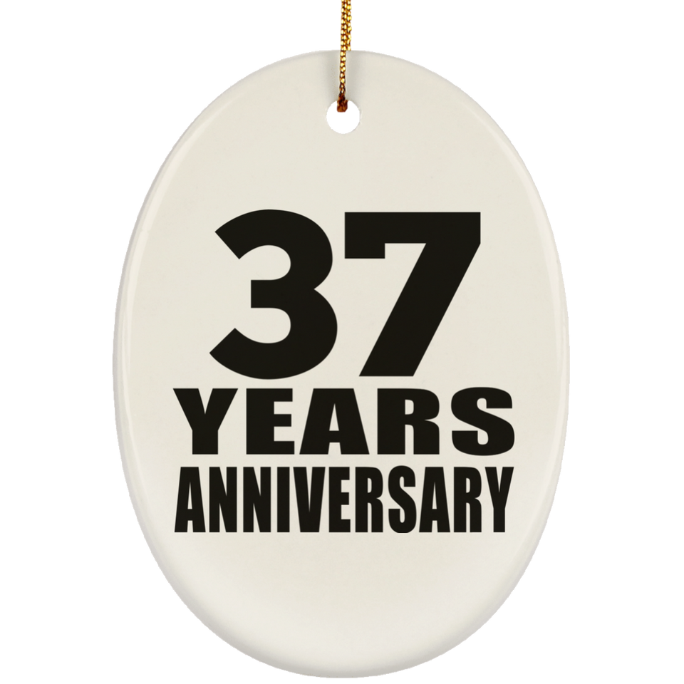 37th Anniversary 37 Years - Oval Ornament