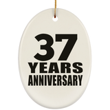 37th Anniversary 37 Years - Oval Ornament