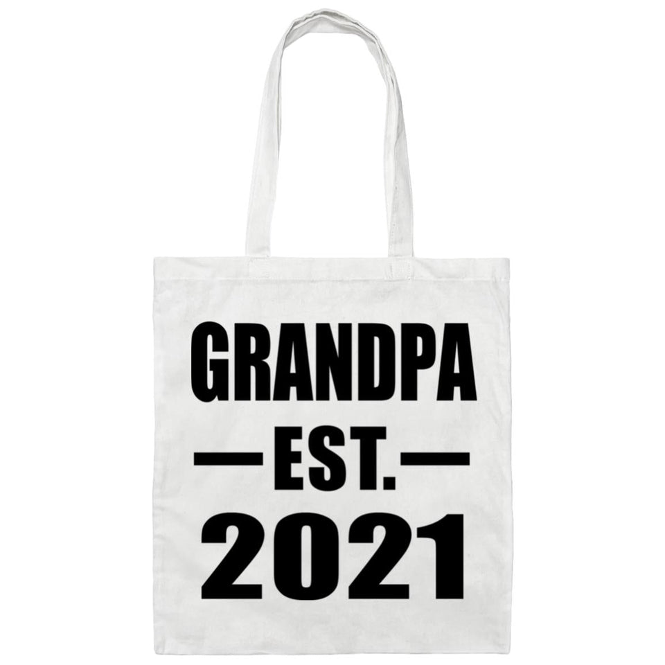 Grandpa Established EST. 2021 - Tote Bag White