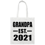 Grandpa Established EST. 2021 - Tote Bag White