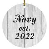 Navy Established Est. 2022 - Circle Ornament F