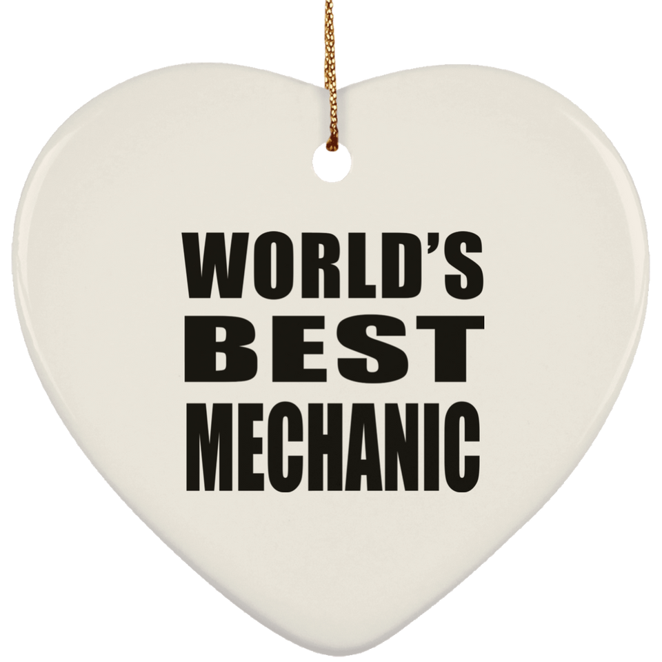 World's Best Mechanic - Heart Ornament