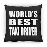 World's Best Taxi Driver - Throw Pillow Black