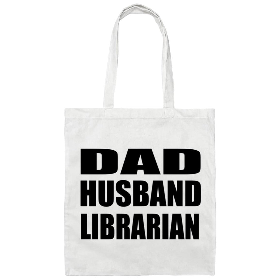 Dad Husband Librarian - Tote Bag White