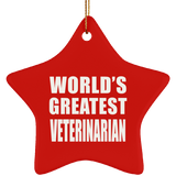 World's Greatest Veterinarian - Star Ornament