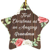 First Christmas As an Amazing Grandma - Star Ornament A