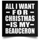 All I Want For Christmas Is My Beauceron - Poster Square