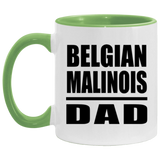 Belgian Malinois Dad - 11oz Accent Mug Green