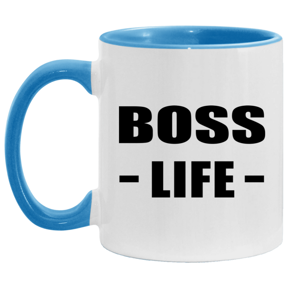 Boss Life - 11oz Accent Mug Blue