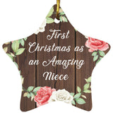 First Christmas As an Amazing Niece - Star Ornament A