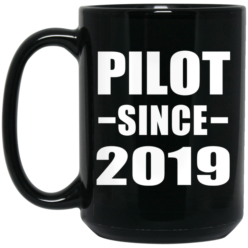 Pilot Since 2019 - 15oz Coffee Mug Black