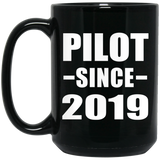 Pilot Since 2019 - 15oz Coffee Mug Black