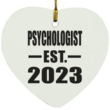 Psychologist Established EST. 2023 - Heart Ornament