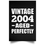 20th Birthday Vintage 2004 Aged Perfectly - Poster Portrait
