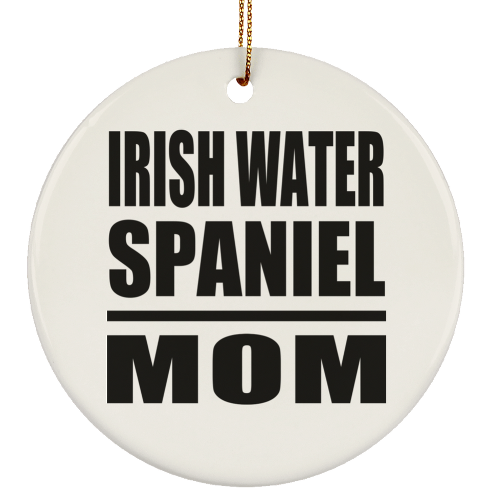 Irish Water Spaniel Mom - Circle Ornament
